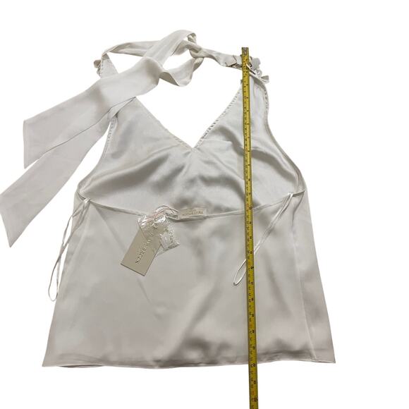 Ramy Brook Mitchell Top Ivory Beaded Halter | Glam, Resort Vacation S NWT $395 - Picture 12 of 14